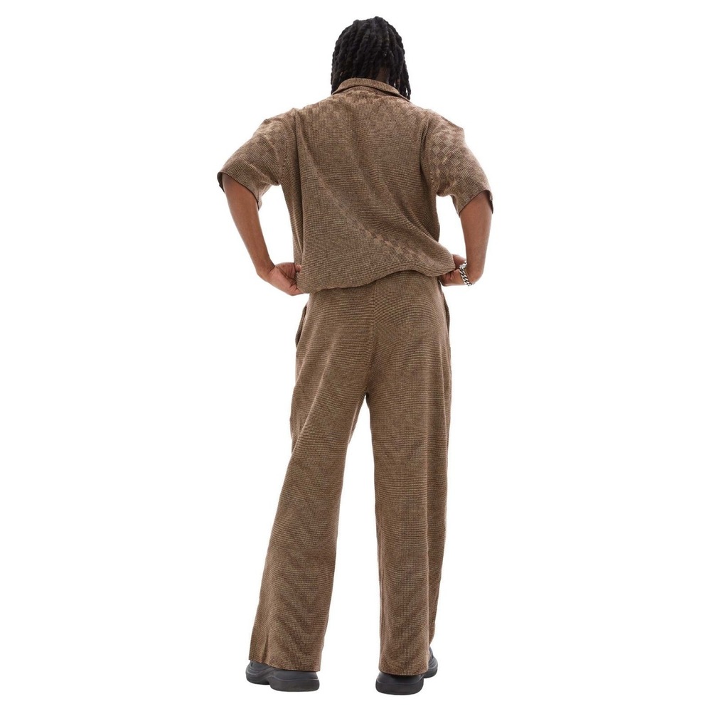 Isa Boulder‎ Lenticular Pants Size XL Brown Handmade Avant-Garde Structural Knit - Picture 2 of 13